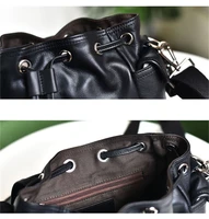2020 new first layer cowhide shoulder bag neutral messenger bag casual all-match black genuine leather messenger female bag