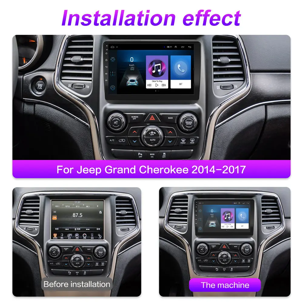 9 дюймов Android 2 Din Автомобильный мультимедийный стерео плеер для Jeep Grand Cherokee 2014 2015