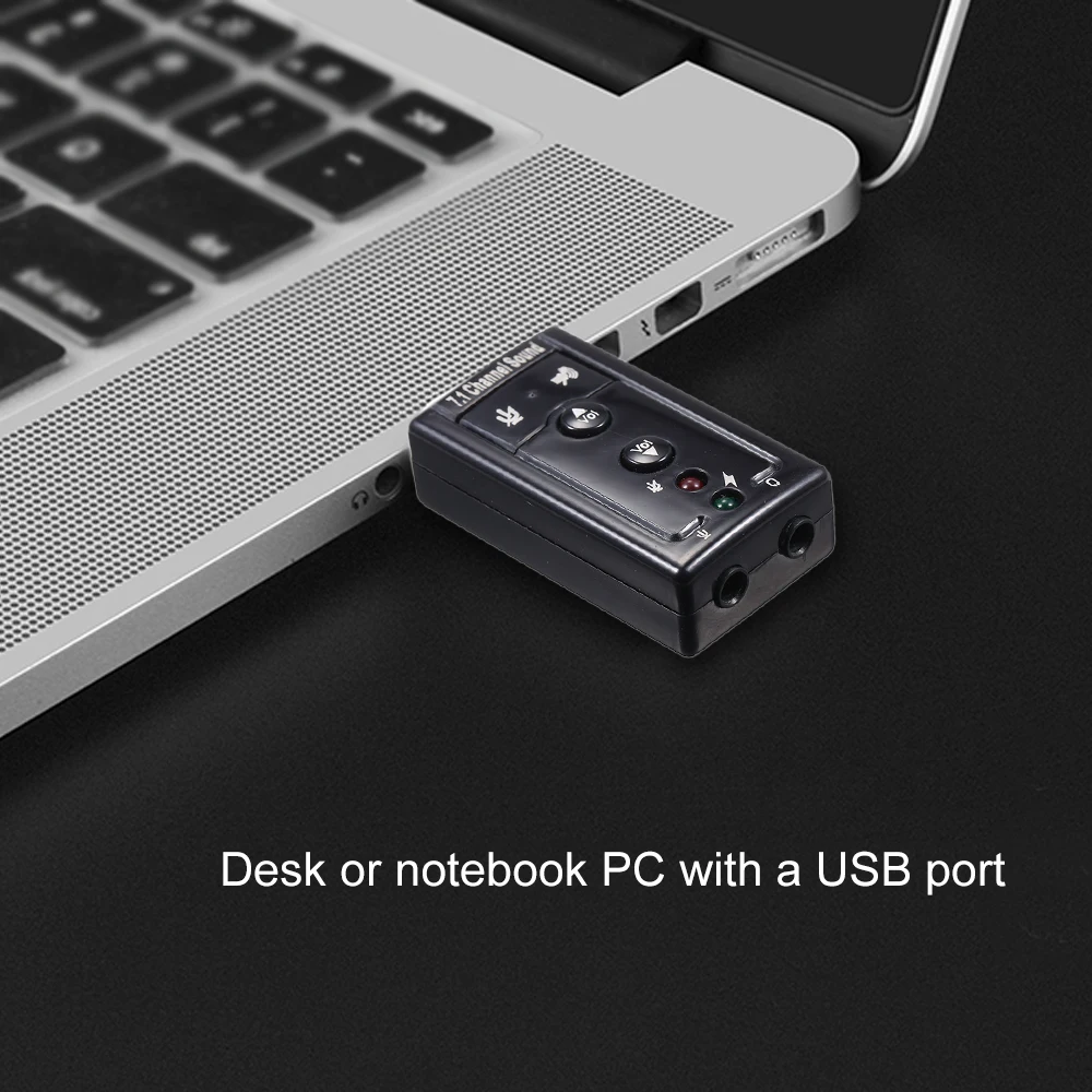 7 1 внешняя звуковая карта USB с разъемом 3 5 мм аудиоадаптер для наушников ноутбука |