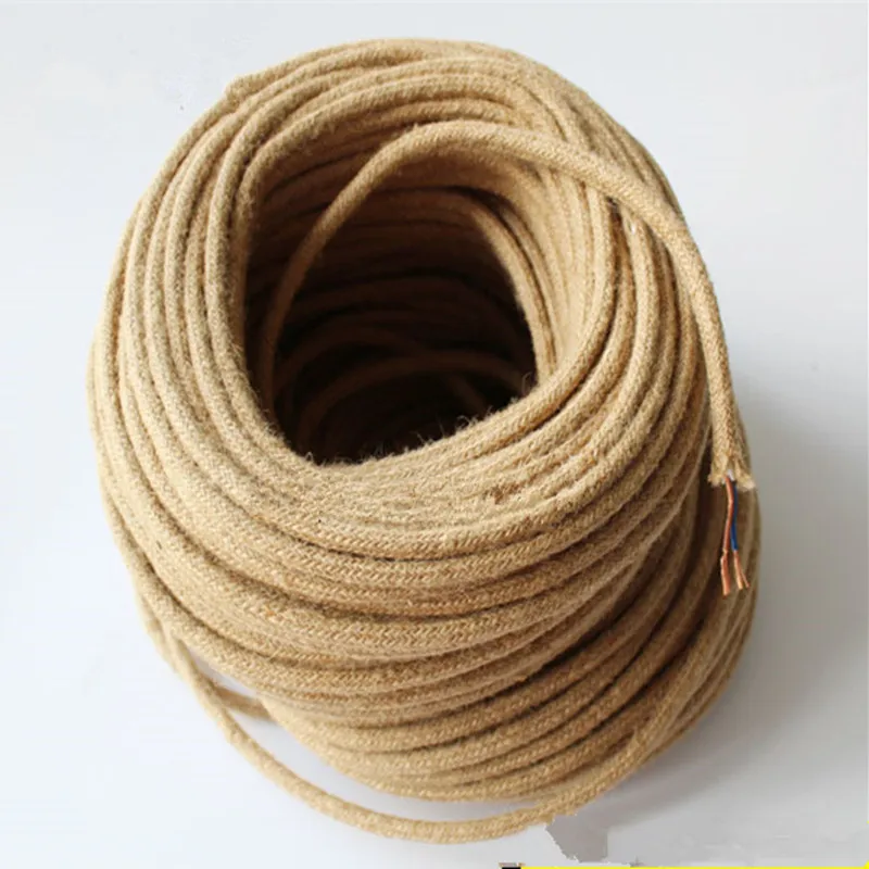 5 м/10 м партия Эдисон винтажный круглый Электрический провод Лофт Веревка кабель