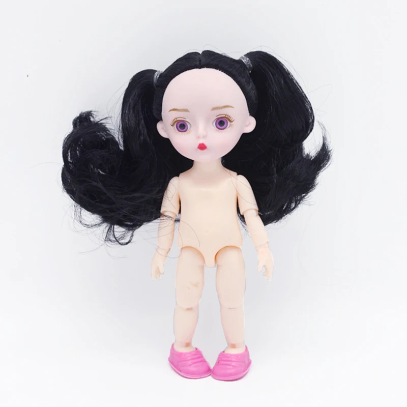 Новые фиолетовые глаза 13 подвижный шарнирной куклы игрушки мини 16 см BJD для