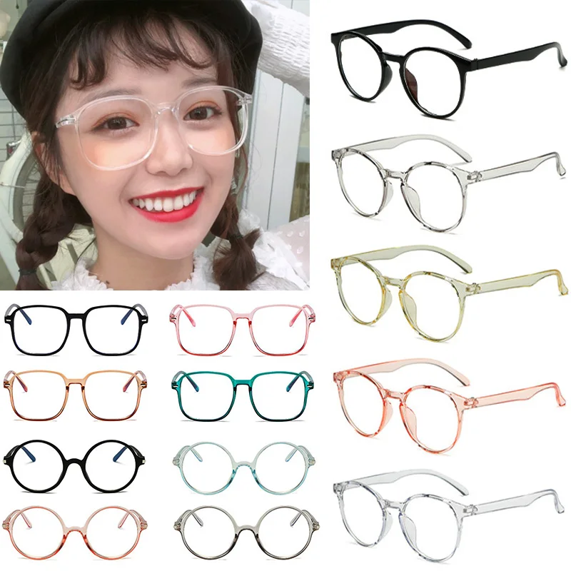 

2021 Trending Office Blue Light Blocking Oversized Round Glasses Computer Women Anti Blue Gaming Big Size Men Eyeglasses Frame