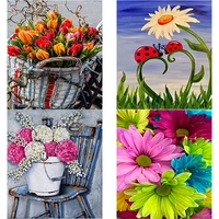 new 5d diy diamond painting flower diamond embroidery scenery cross stitch full square round drill crafts home decor art gift