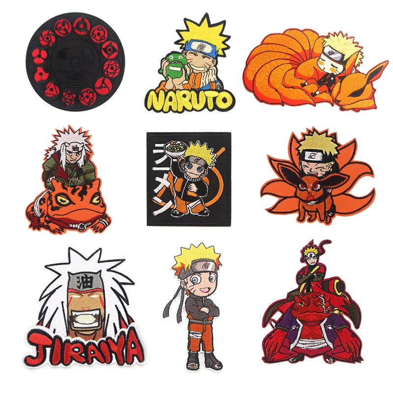 Нашивки Naruto Sasuke Jiraiya для глажки одежды вышивка нашивка из аниме мультфильма