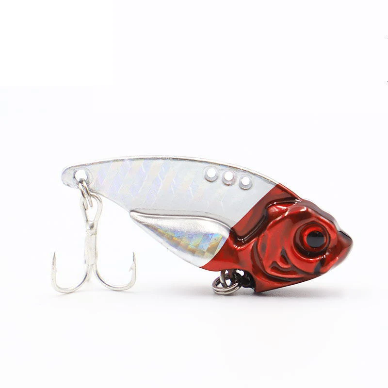 7/10/15/20g 3D EyesMetal Vib лезвие Тонущая приманка вибрации искусственная наживка Vibe для бас-щуки ловля окуня 12 Цветов - Цвет: red-silver