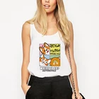Женский сексуальный жилет Kawaii Dog Graphic Kpop Стиль мультфильм Мода эстетика животное без рукавов Милая печать женская одежда майки