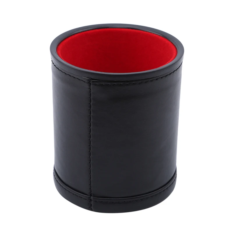 

Kids Close-up Street Comedy Magic Tricks High Quality Black Leather Dice Cup+5pcs White Dice Dice Props Classic Toys