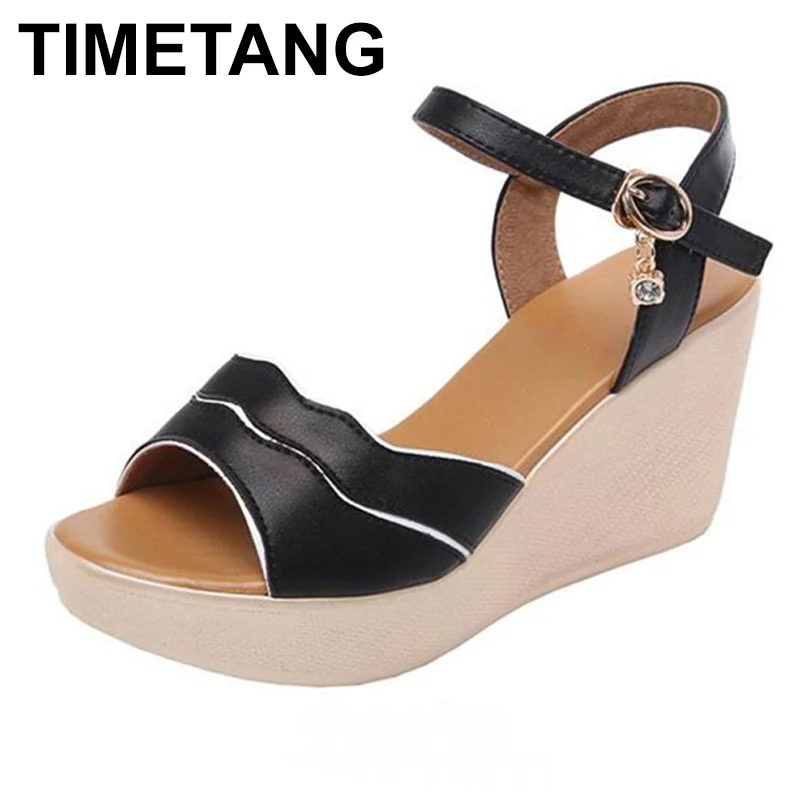 

TIMETANGFashion; Сандалии на высокой платформе; Женская летняя обувь на высоком каблуке 2019 высокое Сандалии на каблуке женские туфли на высоком каб...