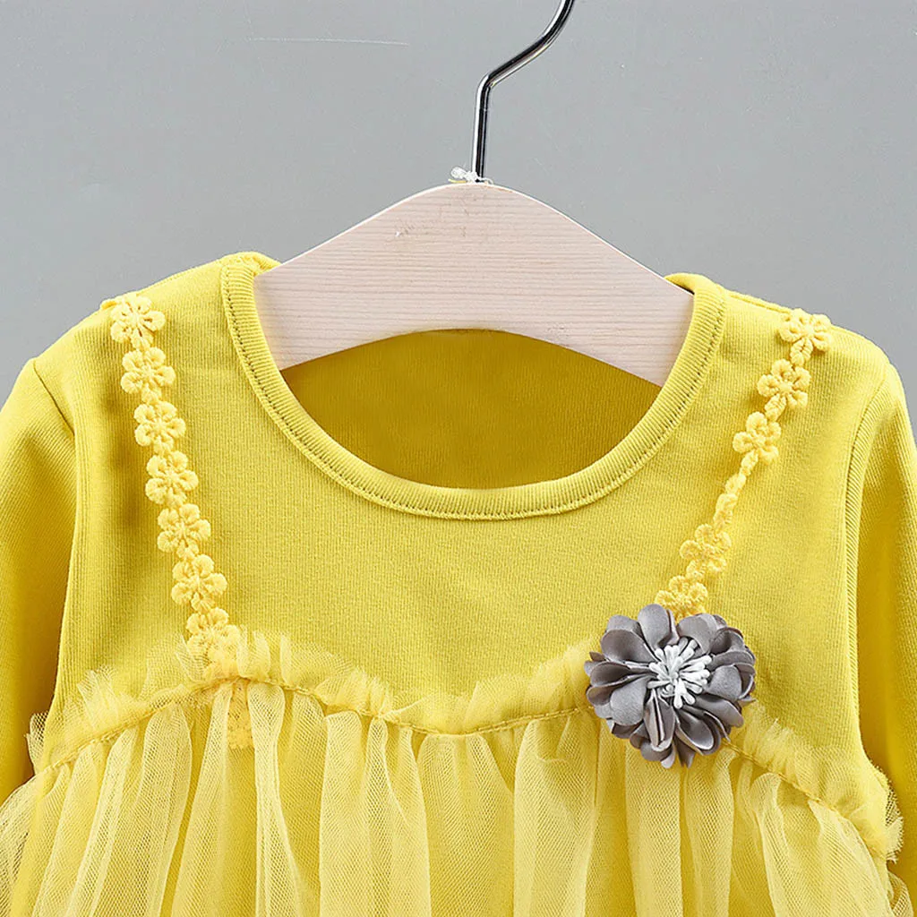 Осенние корейские платья для девочек маленькая свежая Детская кофта с длинным