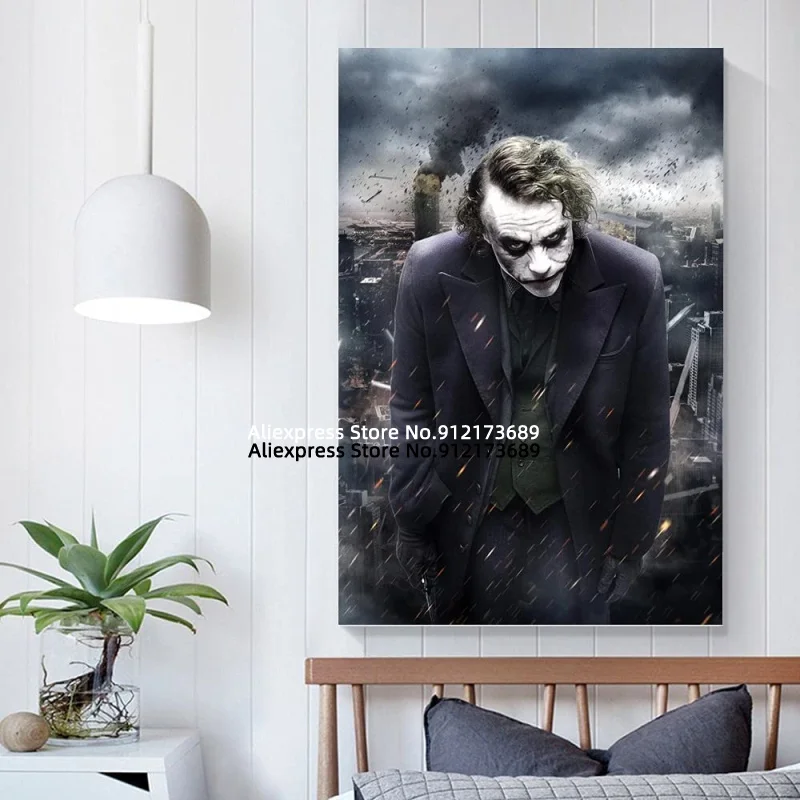 Абстрактная картина маслом клоуна Джокера холст плакаты и печать настенные