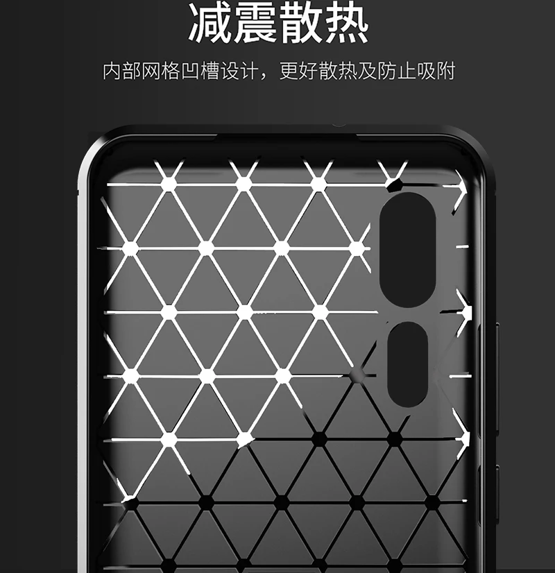 Роскошный противоударный чехол из мягкого силикона ТПУ и углеродного волокна с