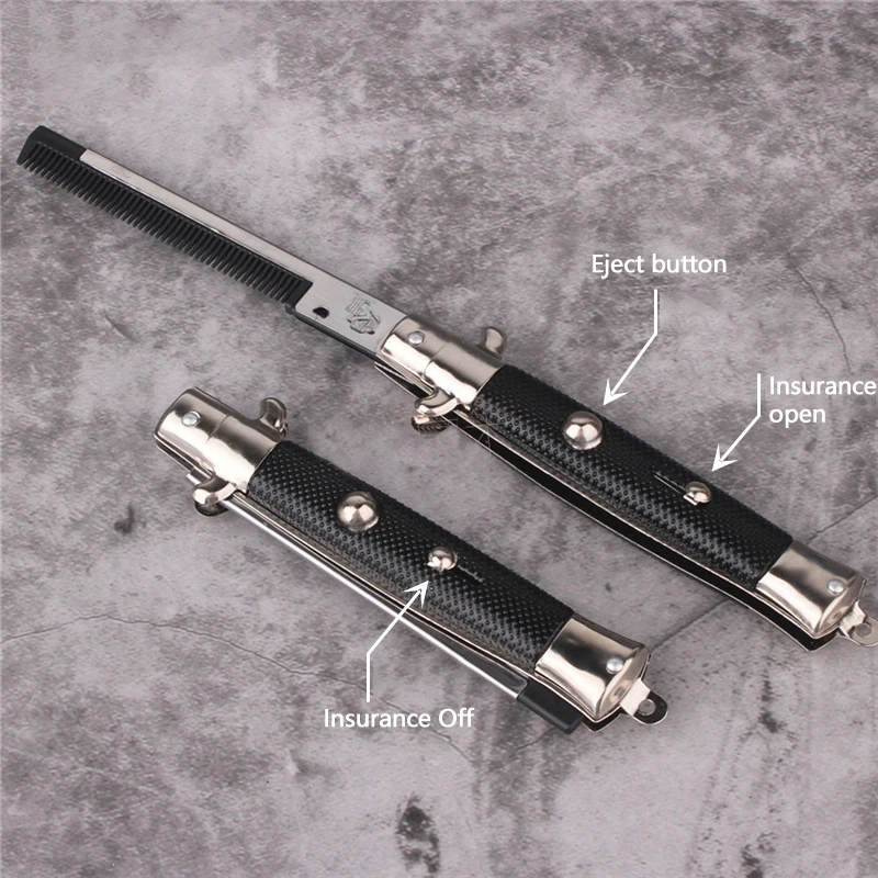 1 шт. Складной пружинный гребень Мужские Женские Красота Ручная карманная клипса Волосы Усы Бороды Стилизация Аксессуары.
