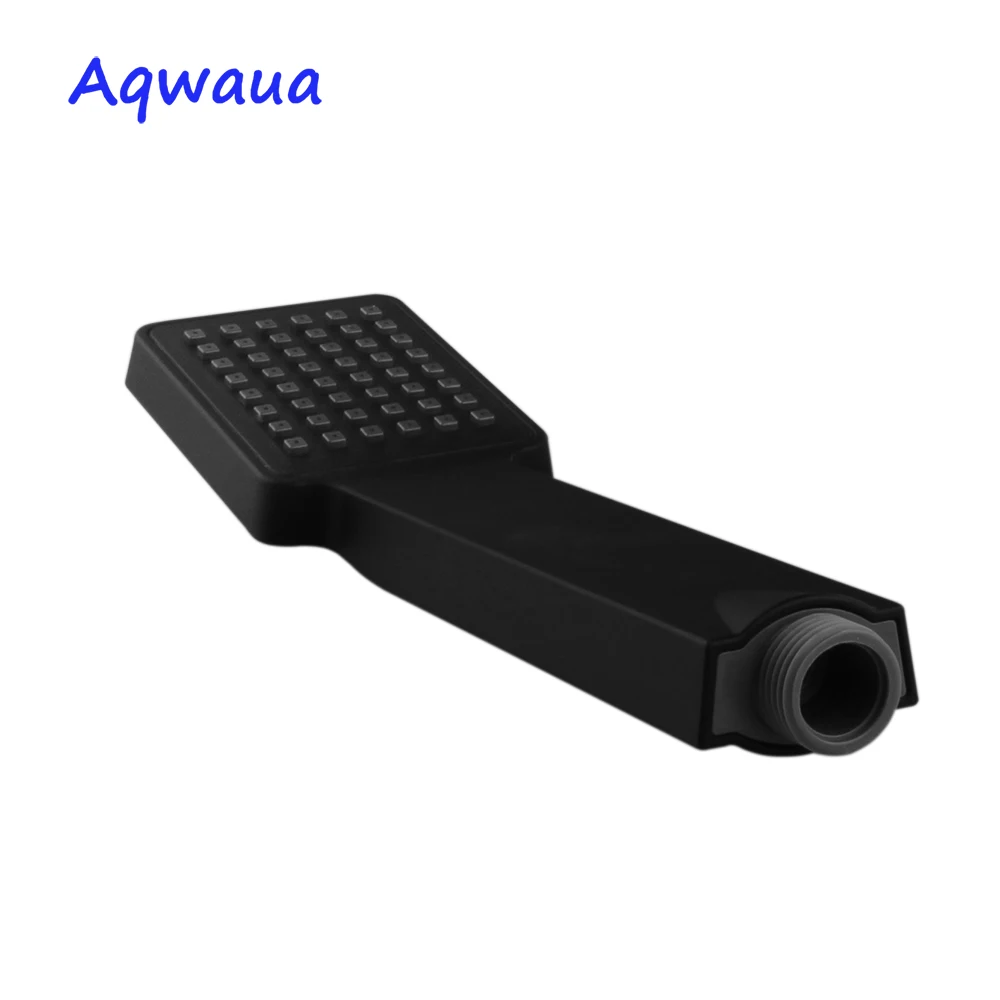 aqwaua black handheld shower head abs plastic bathroom sprayer water saving hand shower single function for bathroom accessories free global shipping