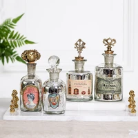 perfume bottle creative decoration of glass vintage with brass lid gifts for female friends perfume container birthday present