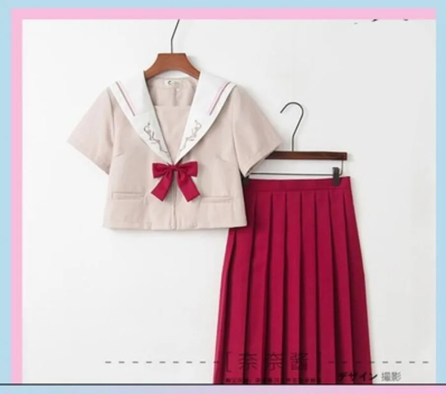 Школьная форма Jk светло розового цвета милый Повседневный матросский костюм для