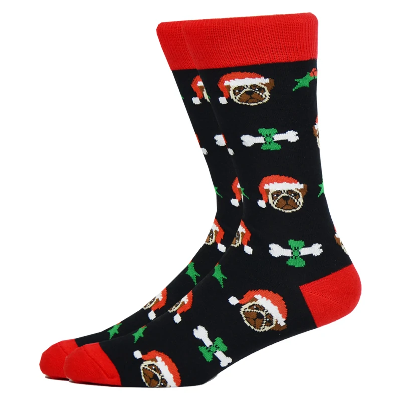 Men crazy Christmas Socks Funny Xmas Santa Claus Tree Snowflake Elk Snow Cotton Tube Novelty  Happy Sock Women New Year Gifts