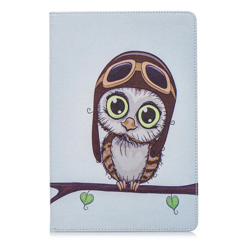 owl Чехол для samsung Galaxy Tab A 10,1 SM-T515 T510, умный окрашенный кожаный чехол для планшета, Fundas для samsung Tab A 10,1+ ручка - Цвет: owl