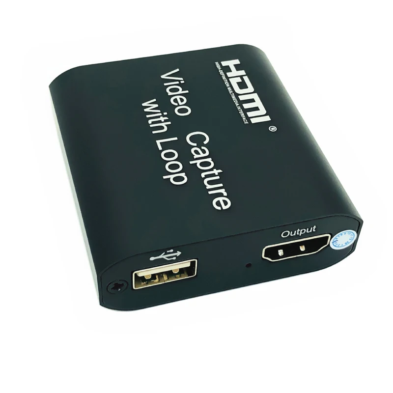 

HDMI Capture Card Video Capture Device Video Capture Loop Out 4K 1080P USB 2.0 Game Record Live Streaming Box for PS4 HD Camera