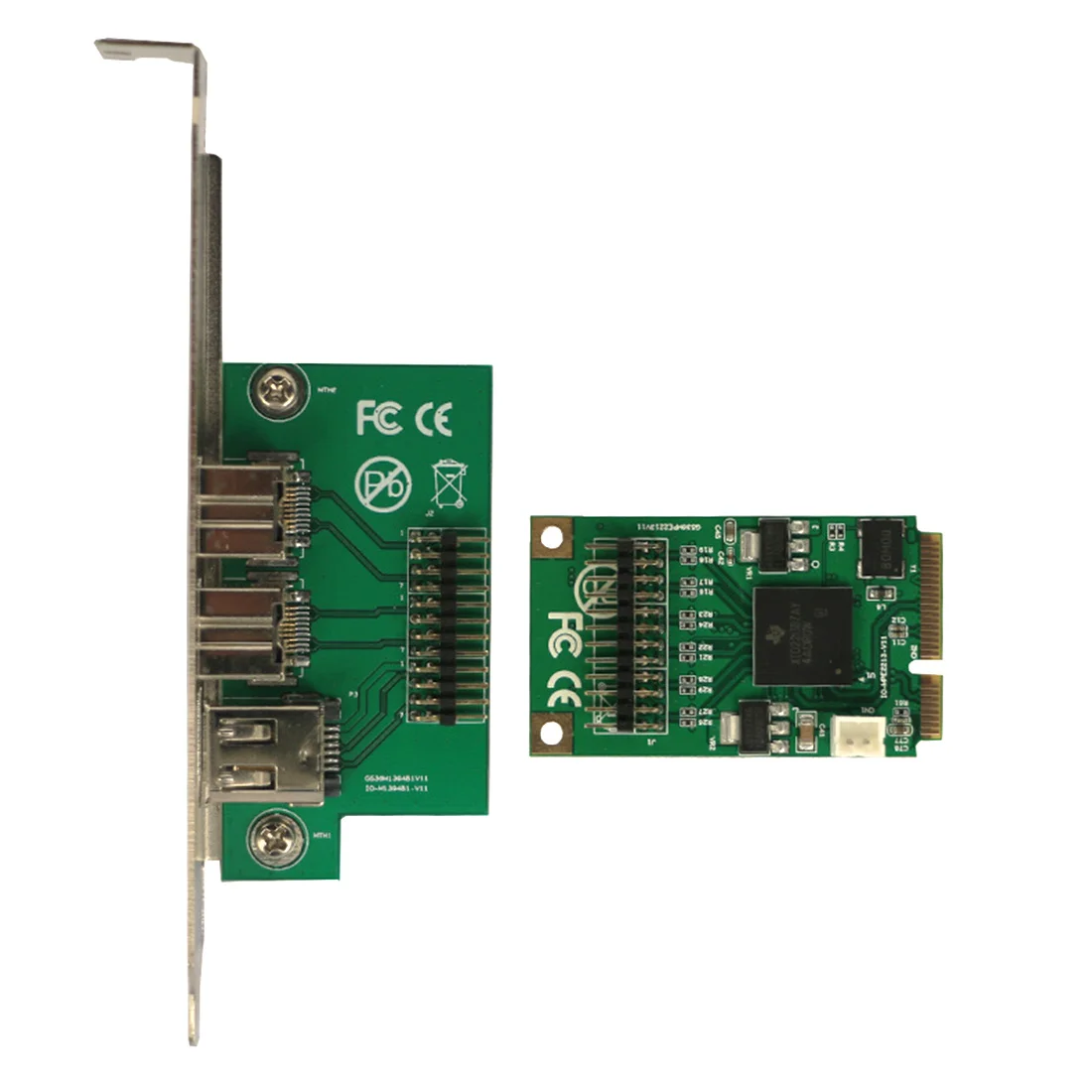 Мини PCI E к IEEE 1394 контроллер карты комбо 1x 1394A 6Pin & 2x 1394B 9Pin адаптер для цифровой