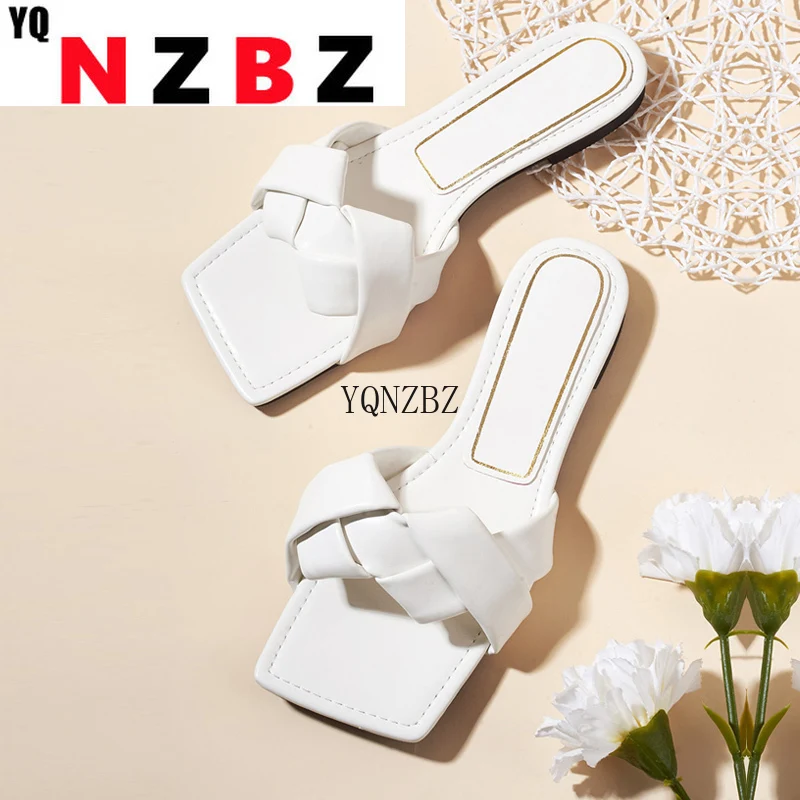 YQNZBZ 2021 новейшие популярные женские тапочки с переплетением летние уличные