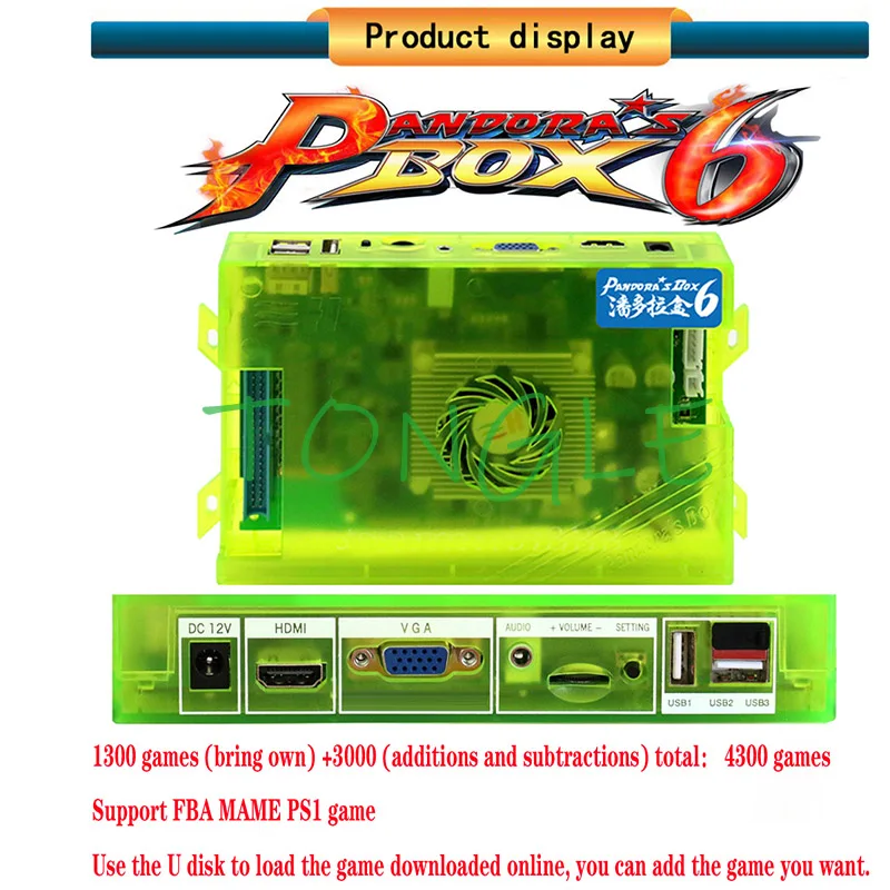 

Оригинальная материнская плата Pandora Box 6 семейной версии 1300 в 1 можно добавить 3000 игр поддержка FBA MAME PS1 game Pandora's Box 6 board