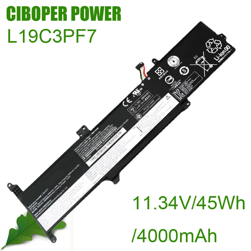 

CP Genuine Battery L19C3PF7 11.34V/45Wh/4000mAh 5B10X02602 L19L3PF5 L19D3PF5 For 3 14" 3-15IIL05 15IML05 14IML05 14IIL05 14ADA05