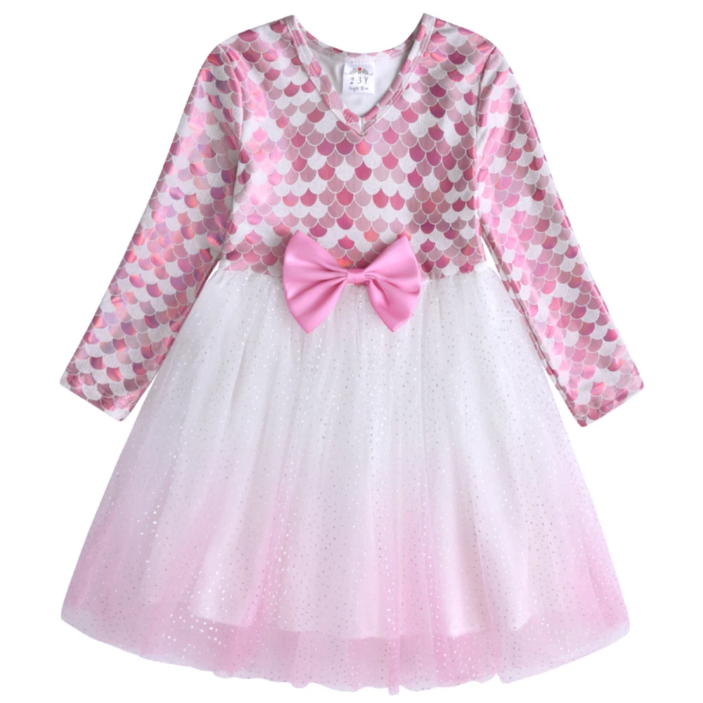 VIKITA/Детское платье принцессы для маленьких девочек Кружевное фатиновое