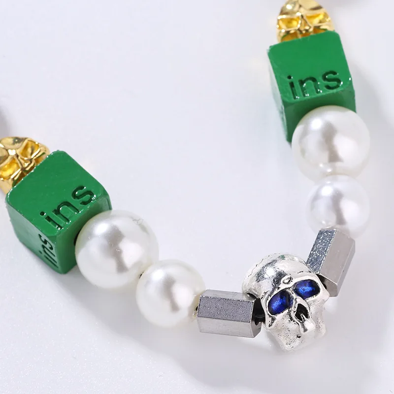 Модное универсальное круглое ожерелье в виде бабочки с бисером стиле хип-хоп