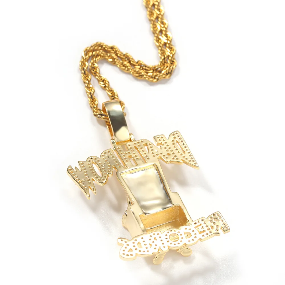 

DEATHROW RECORDS Necklace Pendant in Crystal Hip HOP MAN