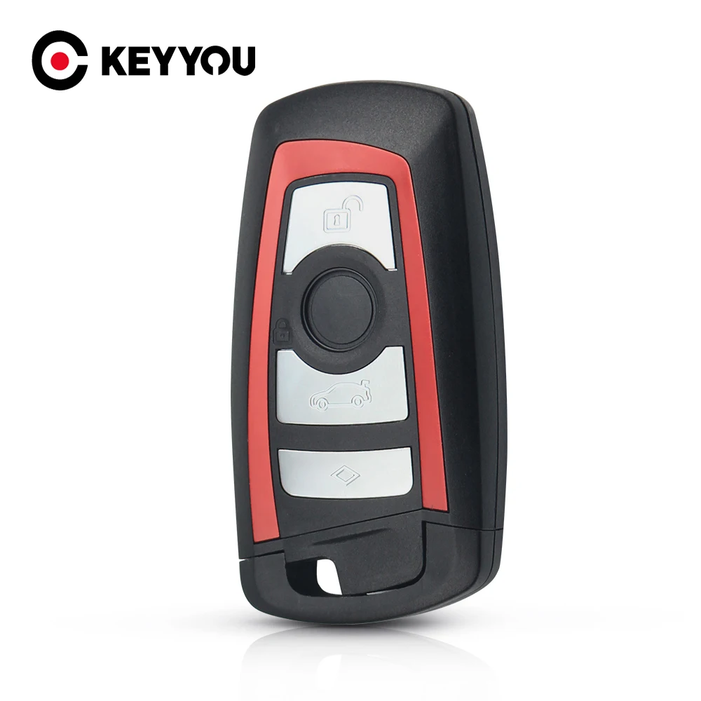 Кнопка KEYYOU 3/4 для BMW CAS4 F 3 5 7 Series E90 E92 E93 X5 F10 F20 F30 F40 чехол ключа смарт автомобильного