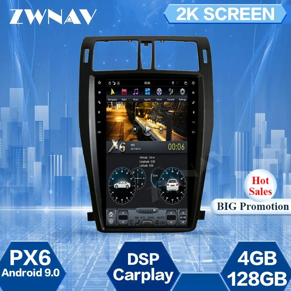 

4+128GB Tesla Screen For TOYOTA CROWN 2013 13th Android 9.0 Car Multimedia Player GPS Navigation Auto Audio Radio Stereo Unit BT