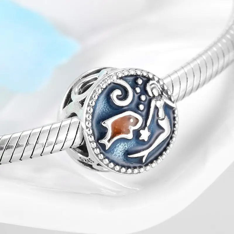 Оригинальный и аутентичный с серебряные бусины 925 пробы диплома подвеска в виде