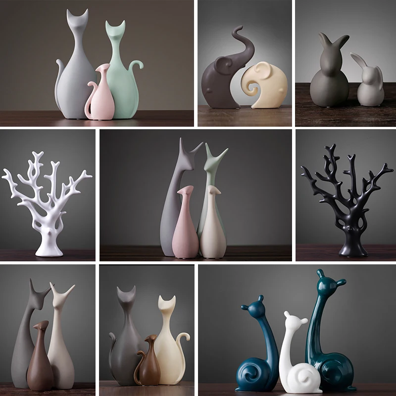 

Animal Figurines Home Decoration Accessories Nordic Vintage Home Decor Crafts Ornament