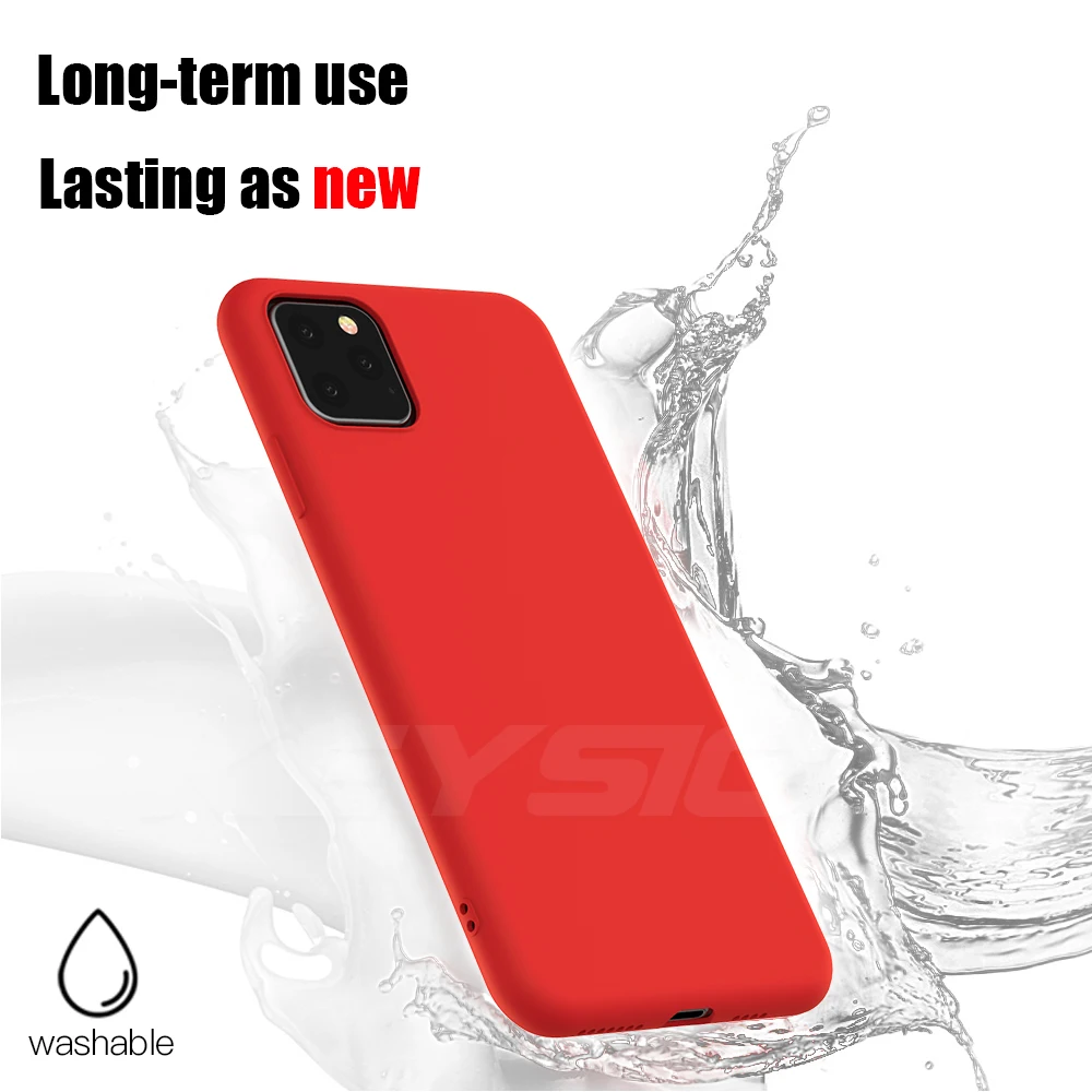 Чехол KEYSION из жидкого силикона для iPhone 11 Pro Max Мягкий противоударный чехол ТПУ с