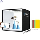 Fusitu Фото Студийный кольцевой светильник коробки 25 см, 30 см Настольный светильник ящик софтбокс для фотосъемки тента вспышки для украшенное мозаикой из драгоценных камней, 12 6 цветов фона