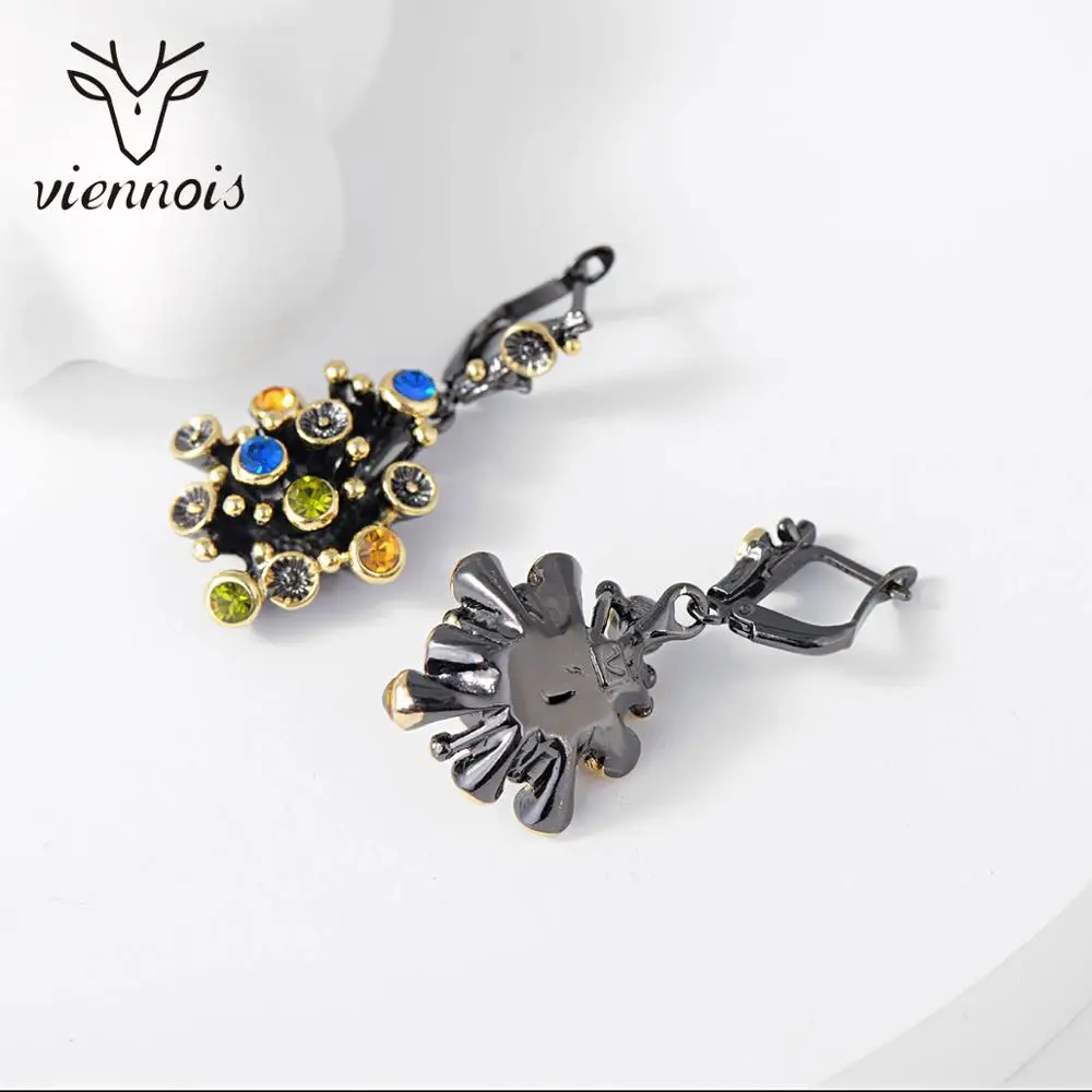 

Viennois Винтажные висячие серьги для пистолет женщина Позолоченные Модные серьги для женщин циркониевые серьги 2020