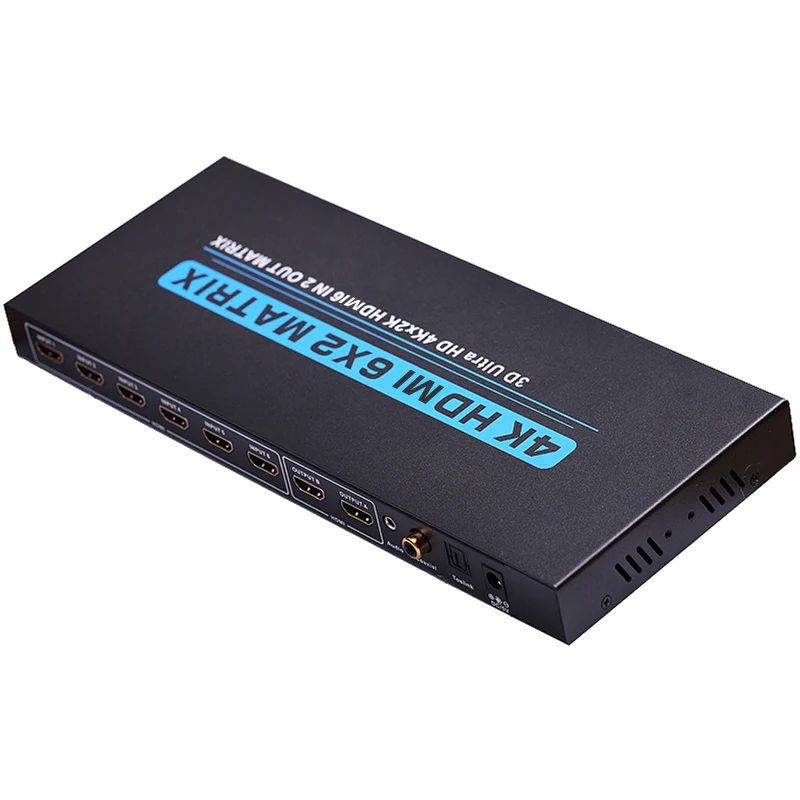 6x2 HDMI Matrix 4k 6 IN 2 OUT Switch Splitter 4x2 2x2 Video Converter for PS4 Camera DVD PC To Dual Display TV Monitor | Электроника