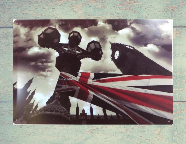 

Металлический Настенный Плакат Металлический постер в стиле ретро UK London Tin Sign, ностальгические оловянные знаки