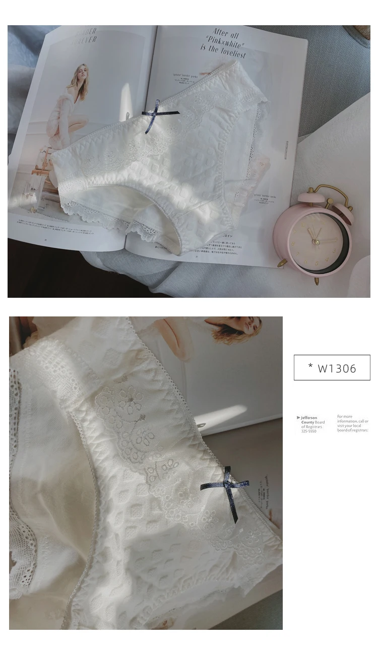 [Белое кружево] нижнее белье женское кружевное сексуальное летнее тонкое