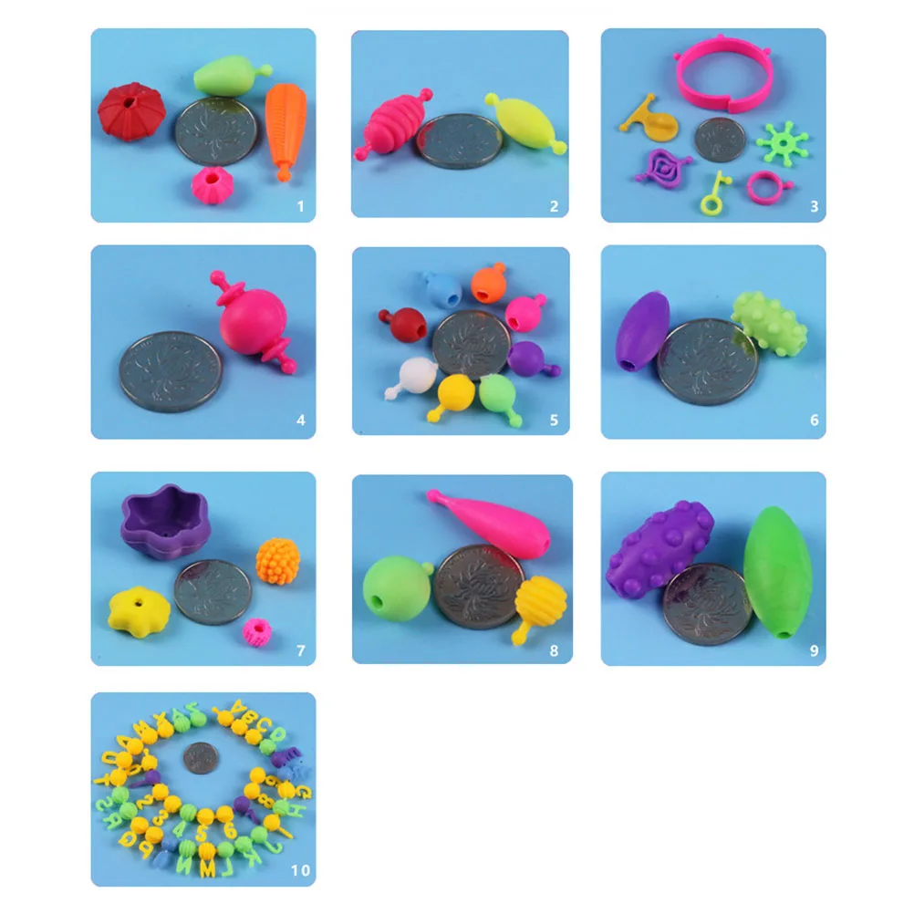 500 шт. ювелирных украшений Hand-Made игрушка комплект милый Давление бусина из бисера