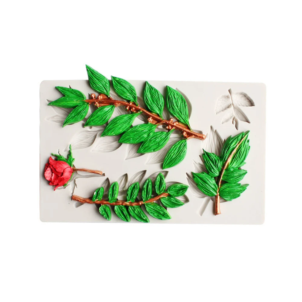 3D DIY лист силиконовая форма для выпечки помадка украшения торта инструменты