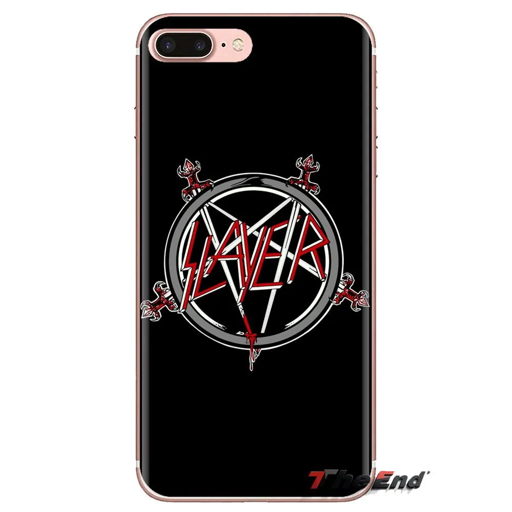 Группа Slayer пентаграмма логотип силиконовый чехол для мобильного телефона Чехлы