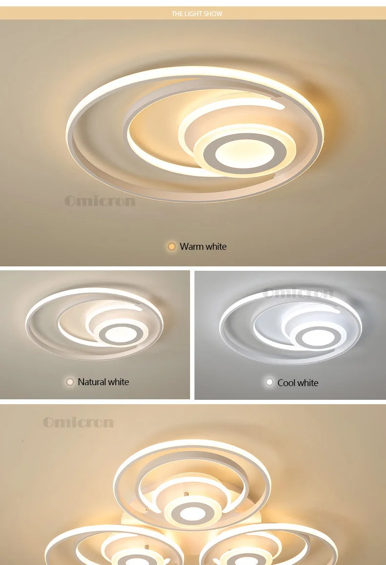 Белый современный Led люстра освещение для спальни, гостиной, столовой, акриловые блеск lampadario Потолочная люстра
