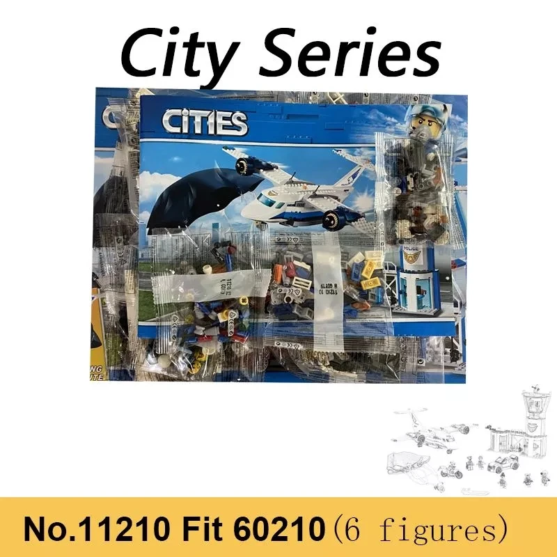 

City Series 60210 Sky Police Air Base Helicopter Parachute City Car Building Blocks Bricks Toy For Children Christmas Gifts