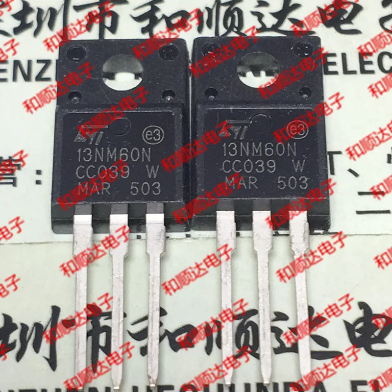 Оригинальный Новый/5 предметов в лоте STF13NM60N 13NM60N TO 220F 650V 11 A|Регуляторы