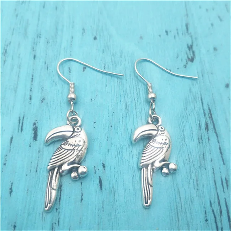 

Parrot Animal Creative Charm Earrings,Vintage Fashion Jewelry Women Christmas Birthday Gifts Accessories Pendants Zinc Alloy