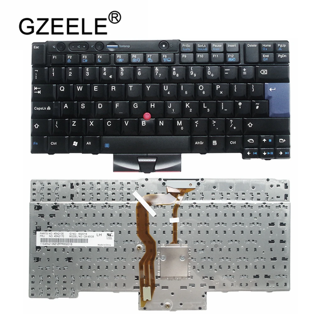 

New UK Laptop Keyboard for IBM for Lenovo X220 X220i X220T T400s T410 T510 W510 W520 T520I T510I T410I 45N2135 45N2170 UK
