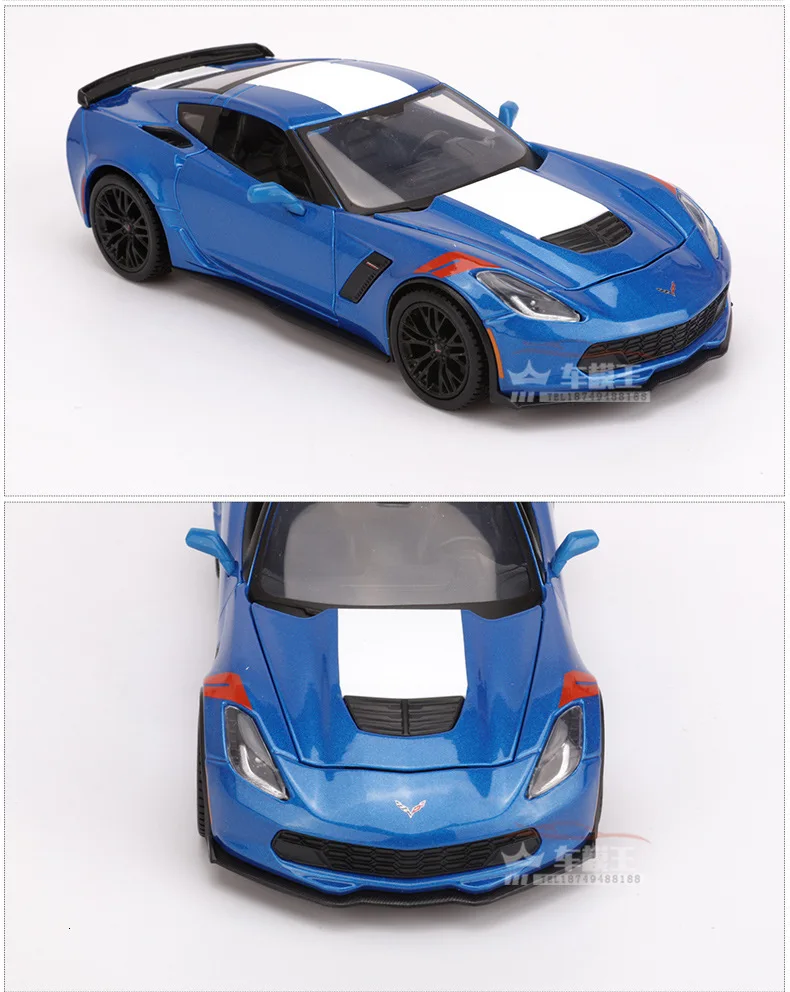 Масштаб 1:24 Chevrolet Corvette Z06 ZL1 имитация литья под давлением металлическая модель автомобиля сплав автомобиль игрушки для мальчиков подарки коллекция Горячая колесо