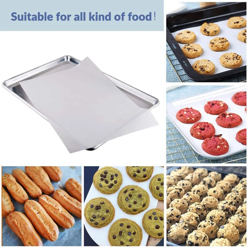 

100 Pieces Silicone Oil Paper Baking Sheet,Cake Tray Liner, Suitable for Kitchen Baking Cakes Bread Kitchen Utensils