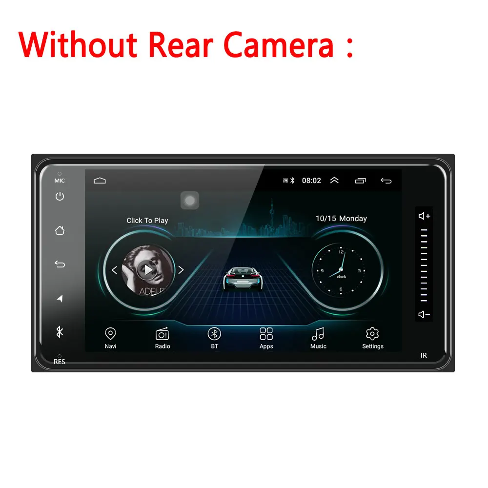 AMPrime Android Авторадио для Toyota Corolla 7 ''сенсорный экран автомобиля MP5 плеер Автомобильная стереовидеоаппаратура зеркало GPS ссылка fm-радио - Цвет: Without Rear Camera